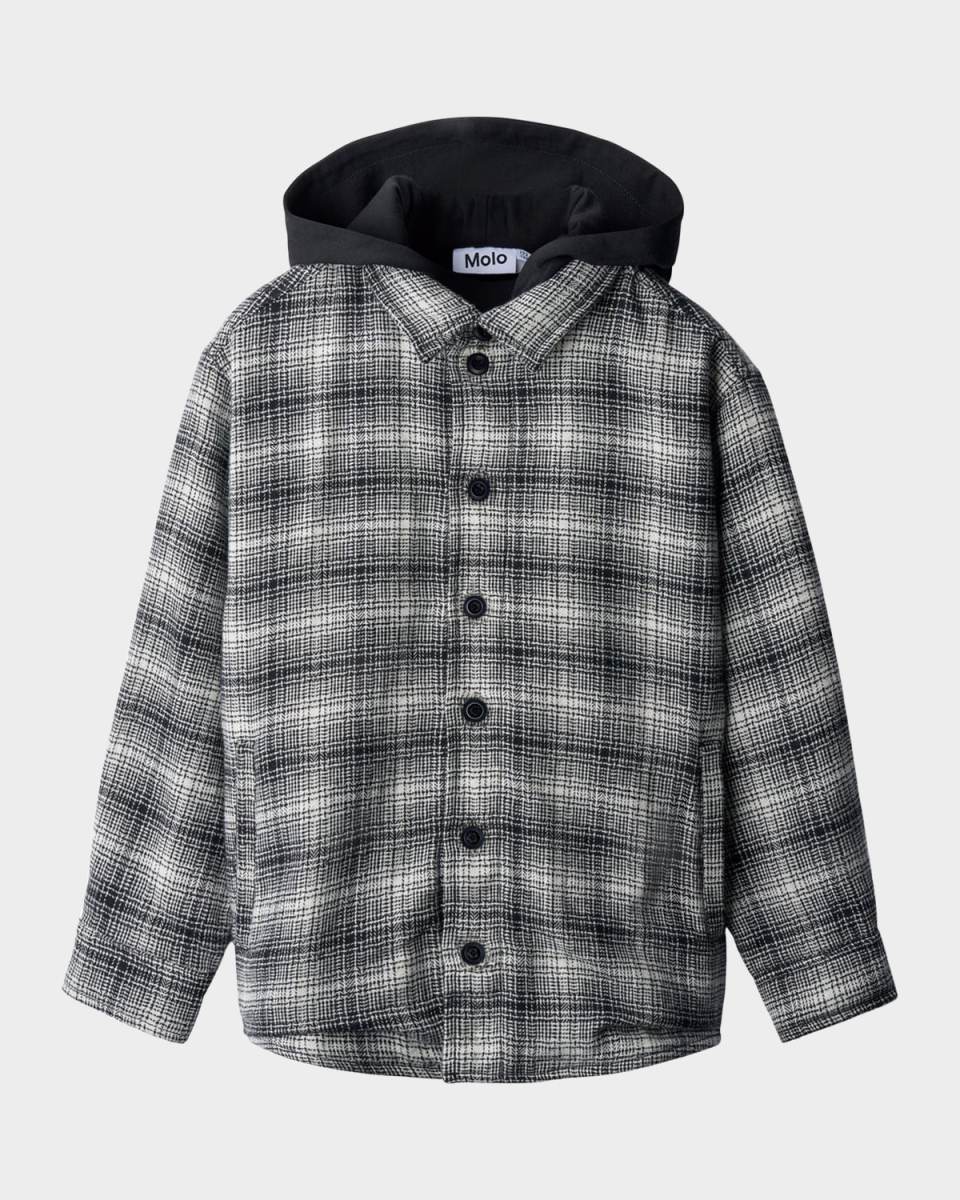 Boy's Hugin Hooded Shirt Jacket, Size 7-12